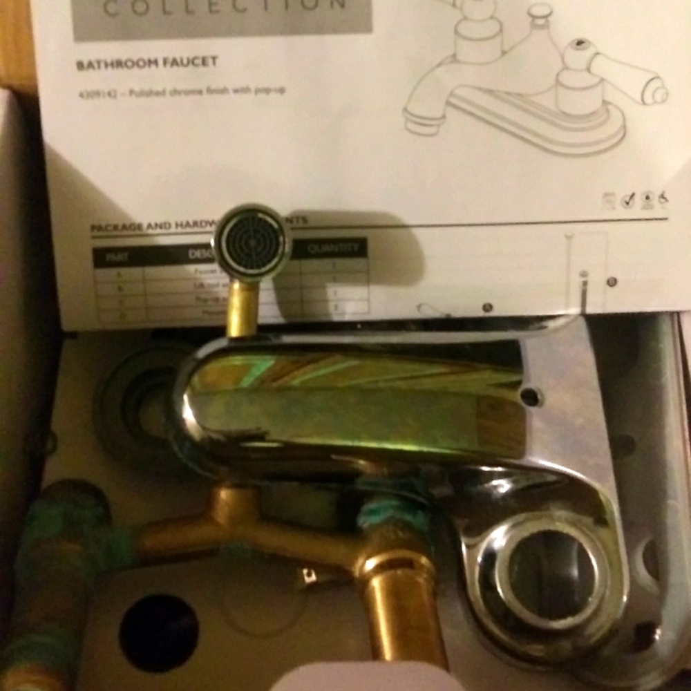 Chrome Bathroom Faucet, 2 handles